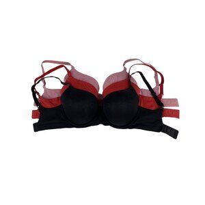 B. Tempted Women's 32DDD 32E Valentines Day Bra Lot Demi Lightly Padded 3 Bras
